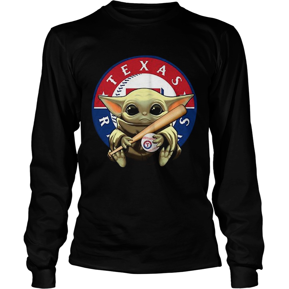 Baby Yoda Texas Rangers LongSleeve