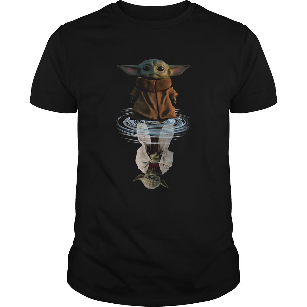 Baby Yoda Water Reflection Mirror Yoda shirt