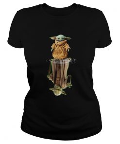 Baby Yoda and Master Yoda water reflection  Classic Ladies