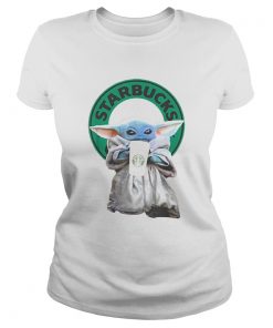 Baby Yoda drinking Starbucks Star Wars  Classic Ladies