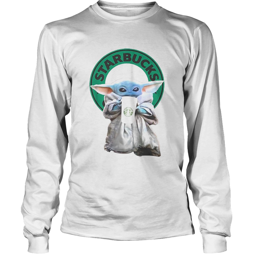 Baby Yoda drinking Starbucks Star Wars LongSleeve