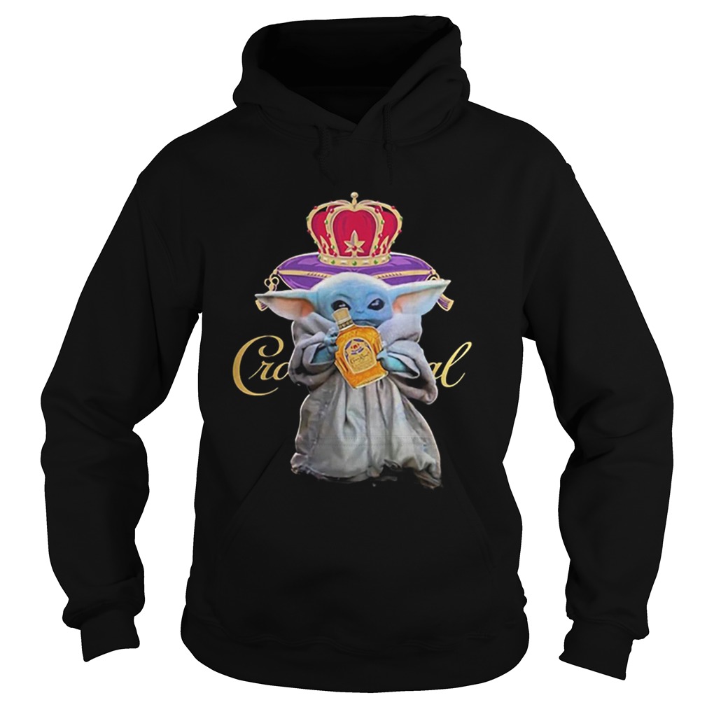 Baby Yoda holding Crown Royal Star Wars  Hoodie