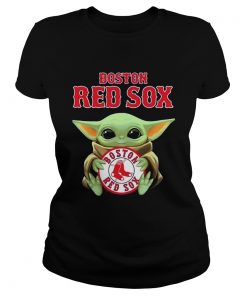 Baby Yoda hug Boston Red Sox The Mandalorian  Classic Ladies