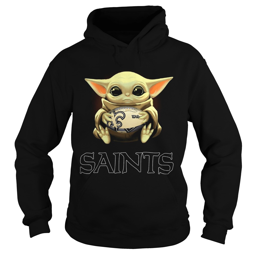 Baby Yoda hug New Orleans Saints Hoodie