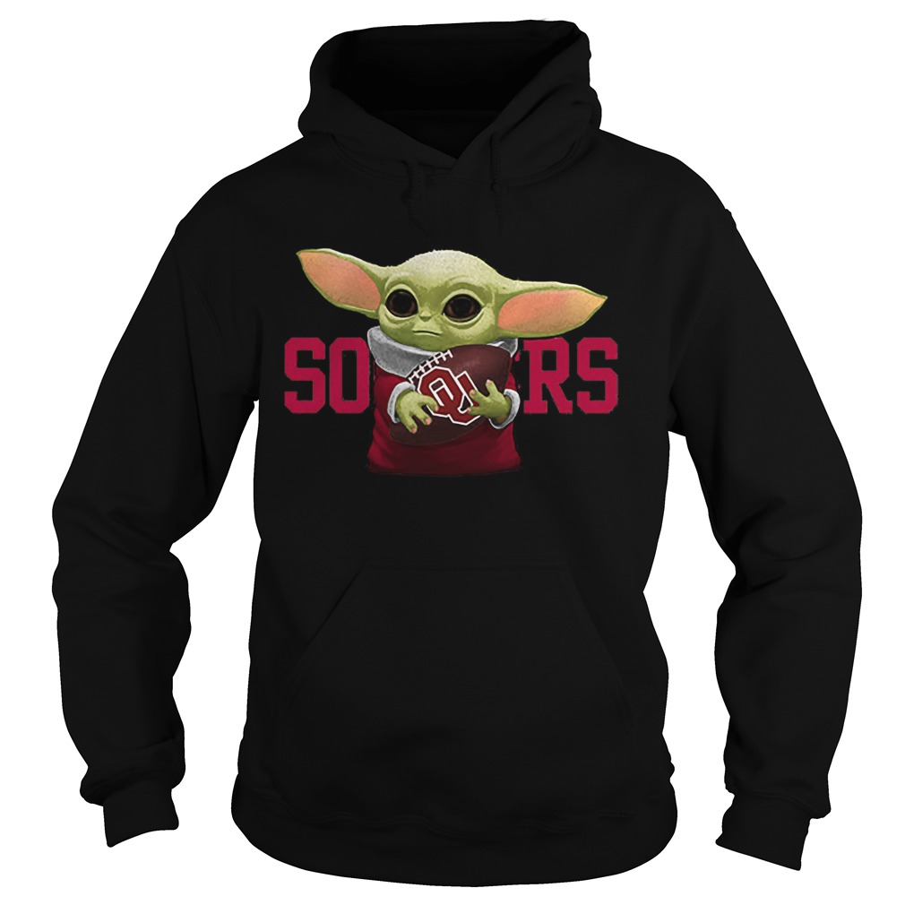 Baby Yoda hug Oklahoma Sooners Hoodie