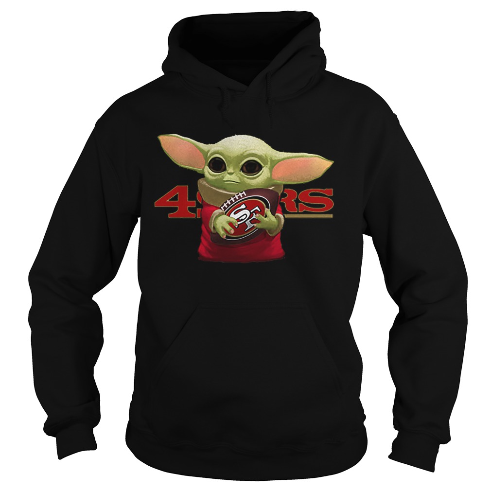 Baby Yoda hug San Francisco 49ers Hoodie