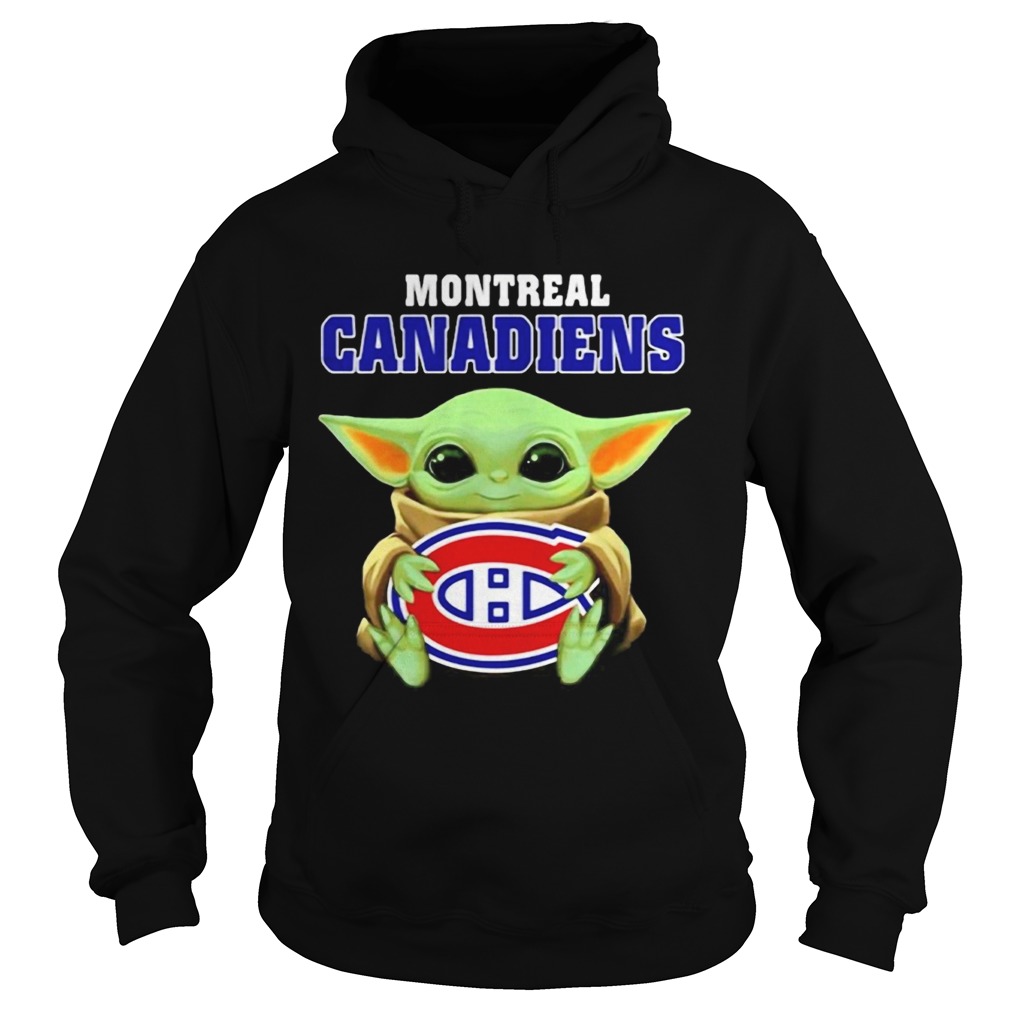 Baby Yoda hug ball Montreal Canadiens Hoodie