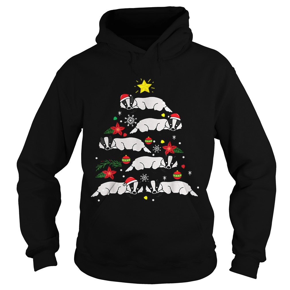 Badger Fish Christmas Ornament Tree Funny Hoodie