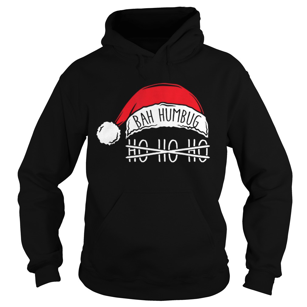 Bah Humbug Santa Hat No Ho Ho Ho Anti Xmas Grouch Hoodie