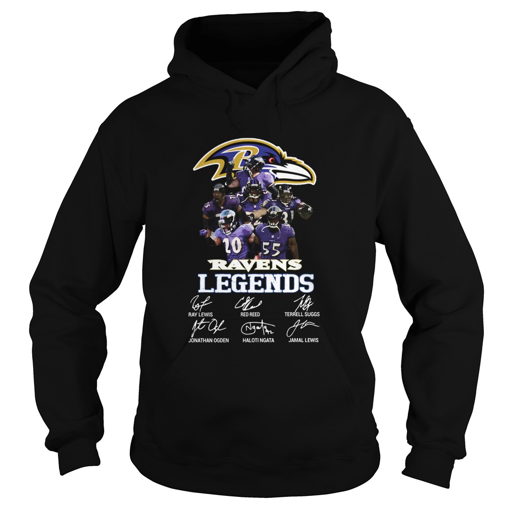 Baltimore Ravens AFC North Division Champions Signatures 2019 Hoodie