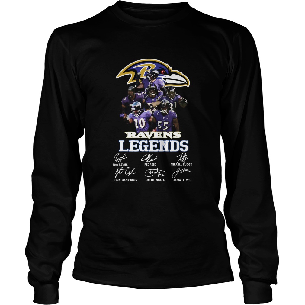 Baltimore Ravens AFC North Division Champions Signatures 2019 LongSleeve