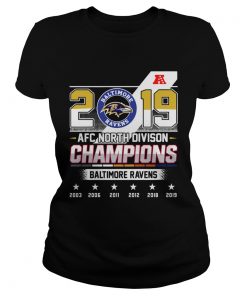 Baltimore Ravens Afc North Division Champions 2019  Classic Ladies