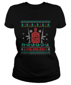 Bang Bang AR15 Gun Point Cool Christmas Gift Ugly  Classic Ladies