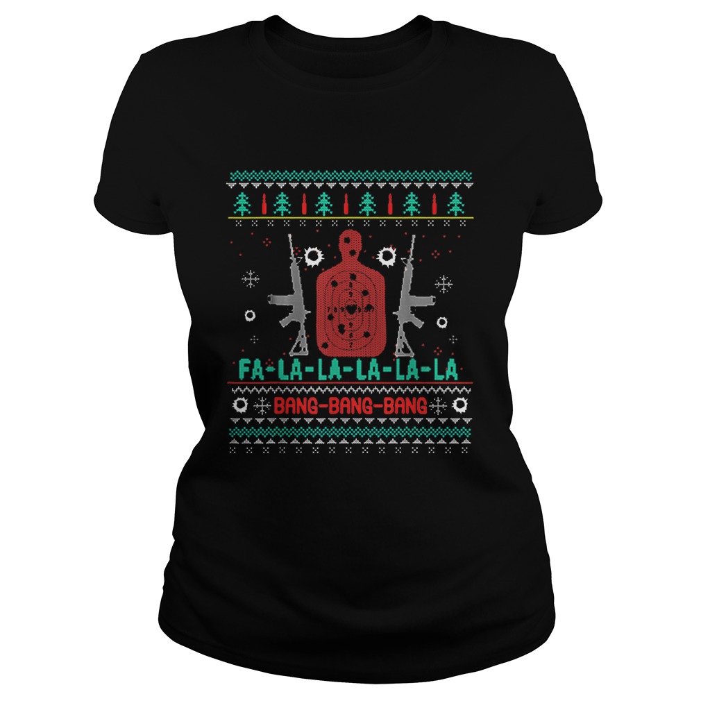 Bang Bang AR15 Gun Point Cool Christmas Gift Ugly Classic Ladies