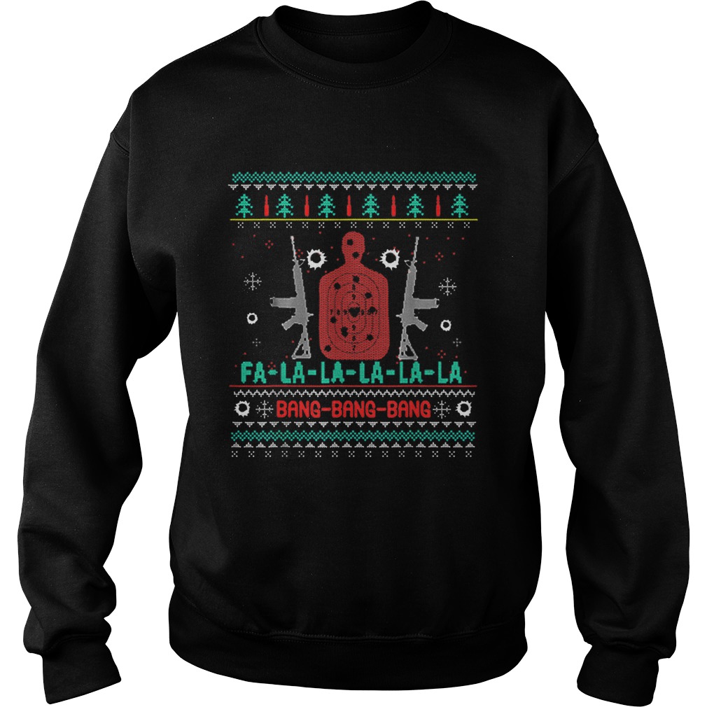 Bang Bang AR15 Gun Point Cool Christmas Gift Ugly Sweatshirt