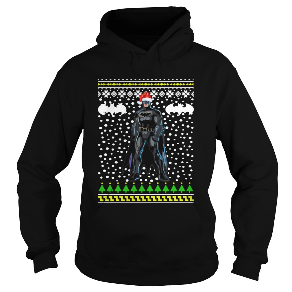 Batman Santa Hat Ugly Christmas Hoodie