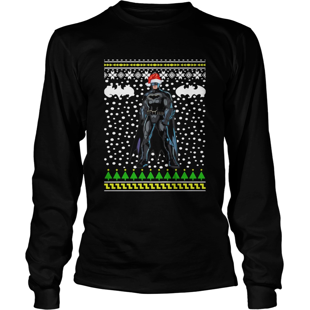 Batman Santa Hat Ugly Christmas LongSleeve