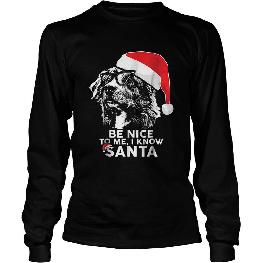 Be Nice Australian Shepherd Christmas Funny Xmas LongSleeve