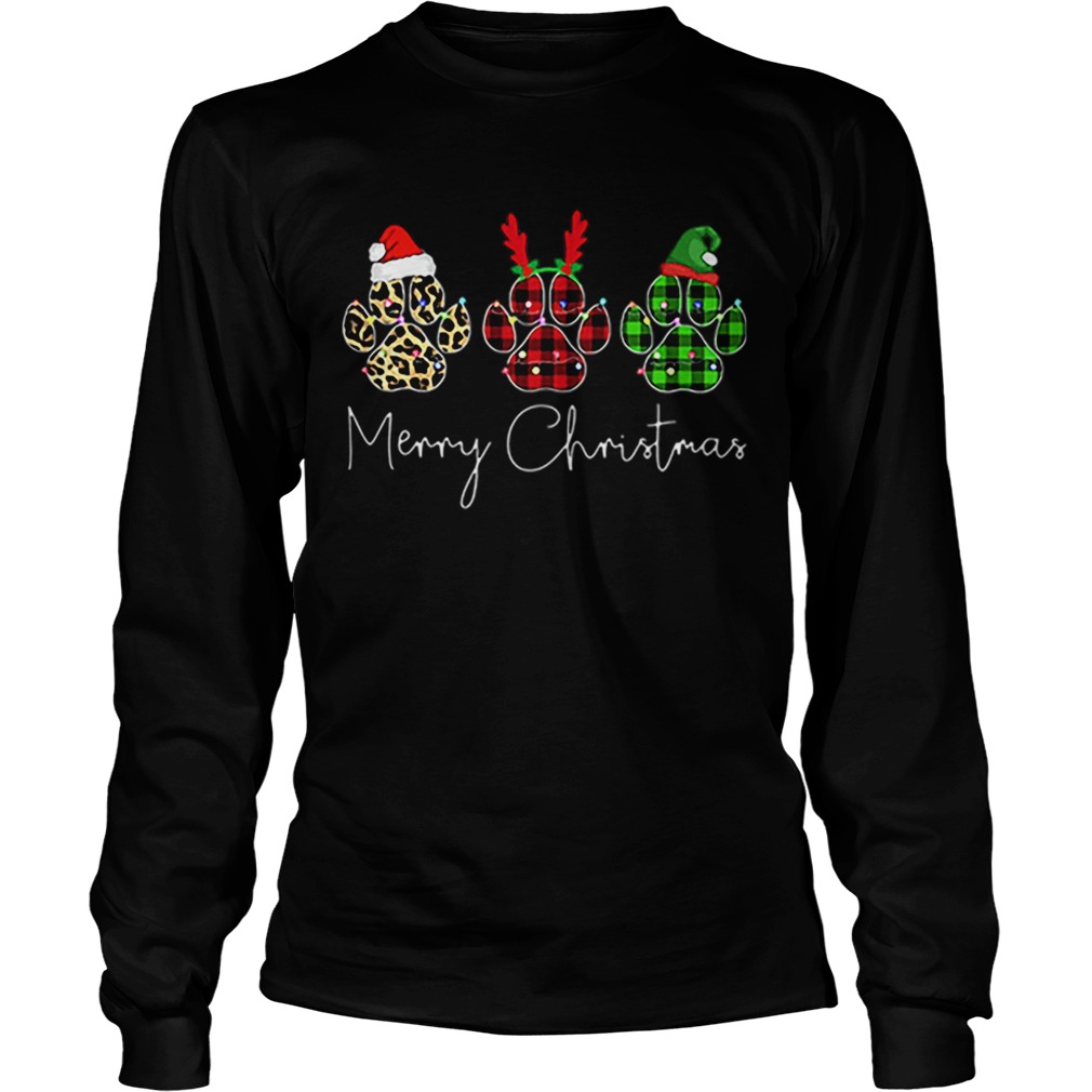 Bear Paw Merry Christmas Leopard LongSleeve