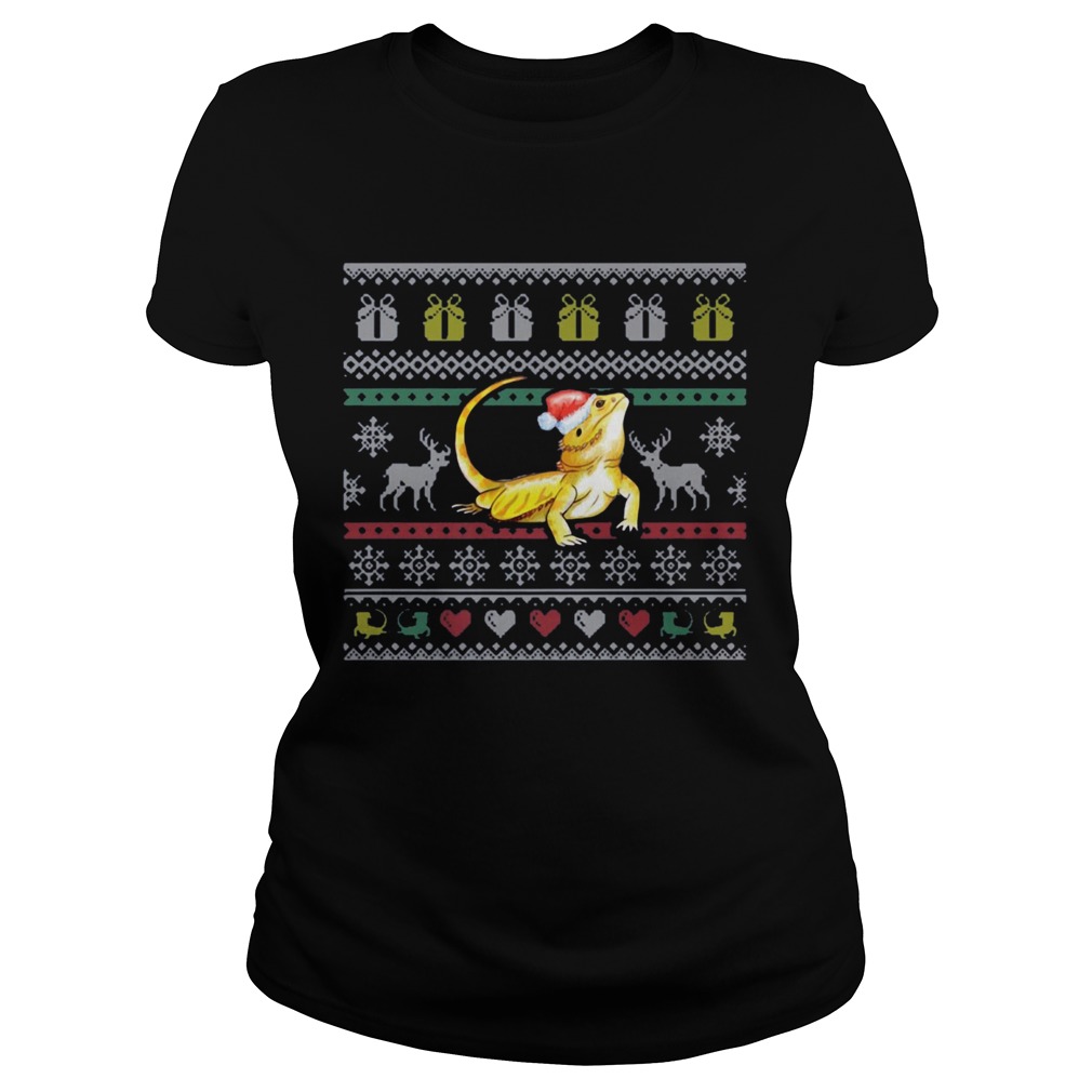 Bearded Dragon Ugly Christmas Classic Ladies