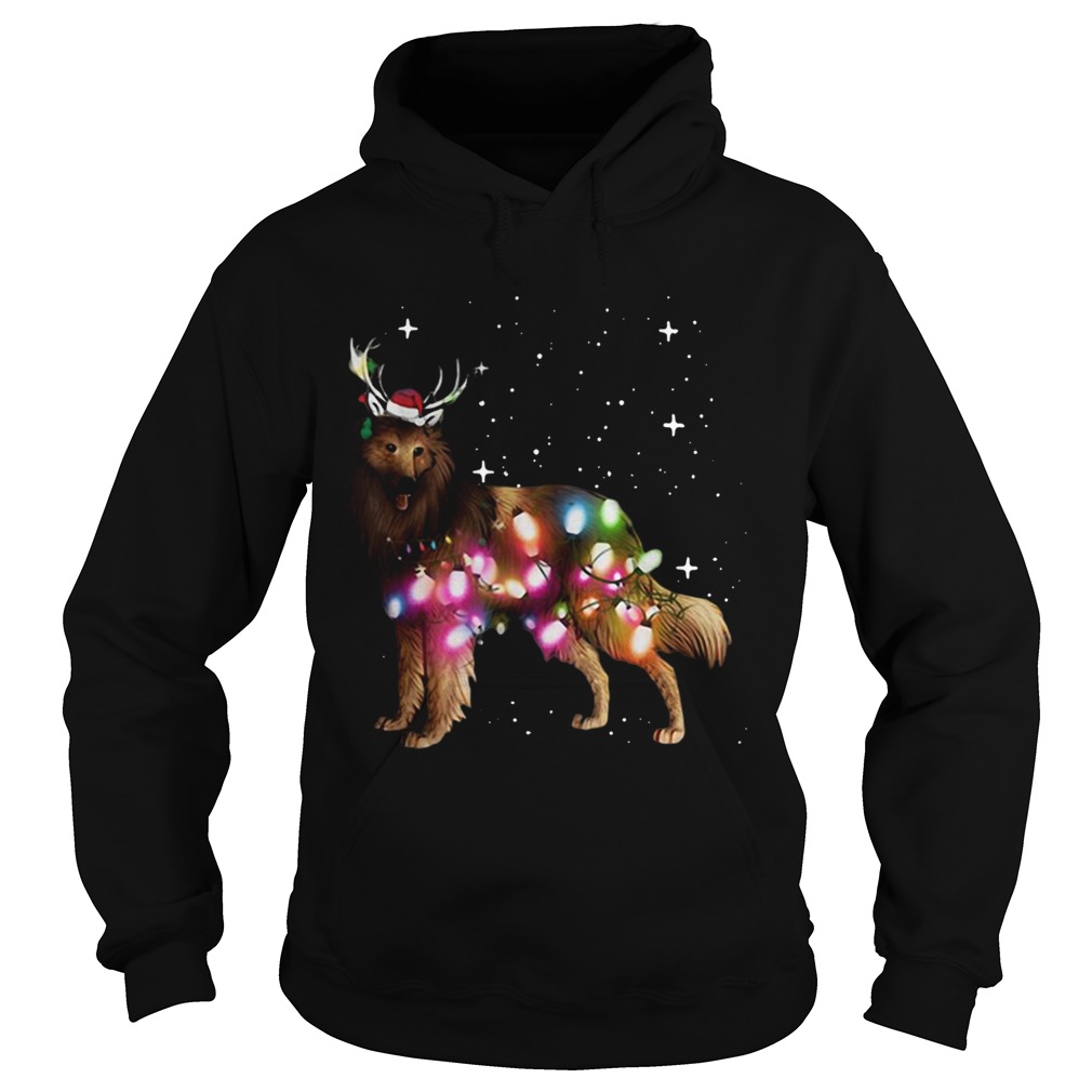 Belgian Tervuren Christmas Lights Hoodie