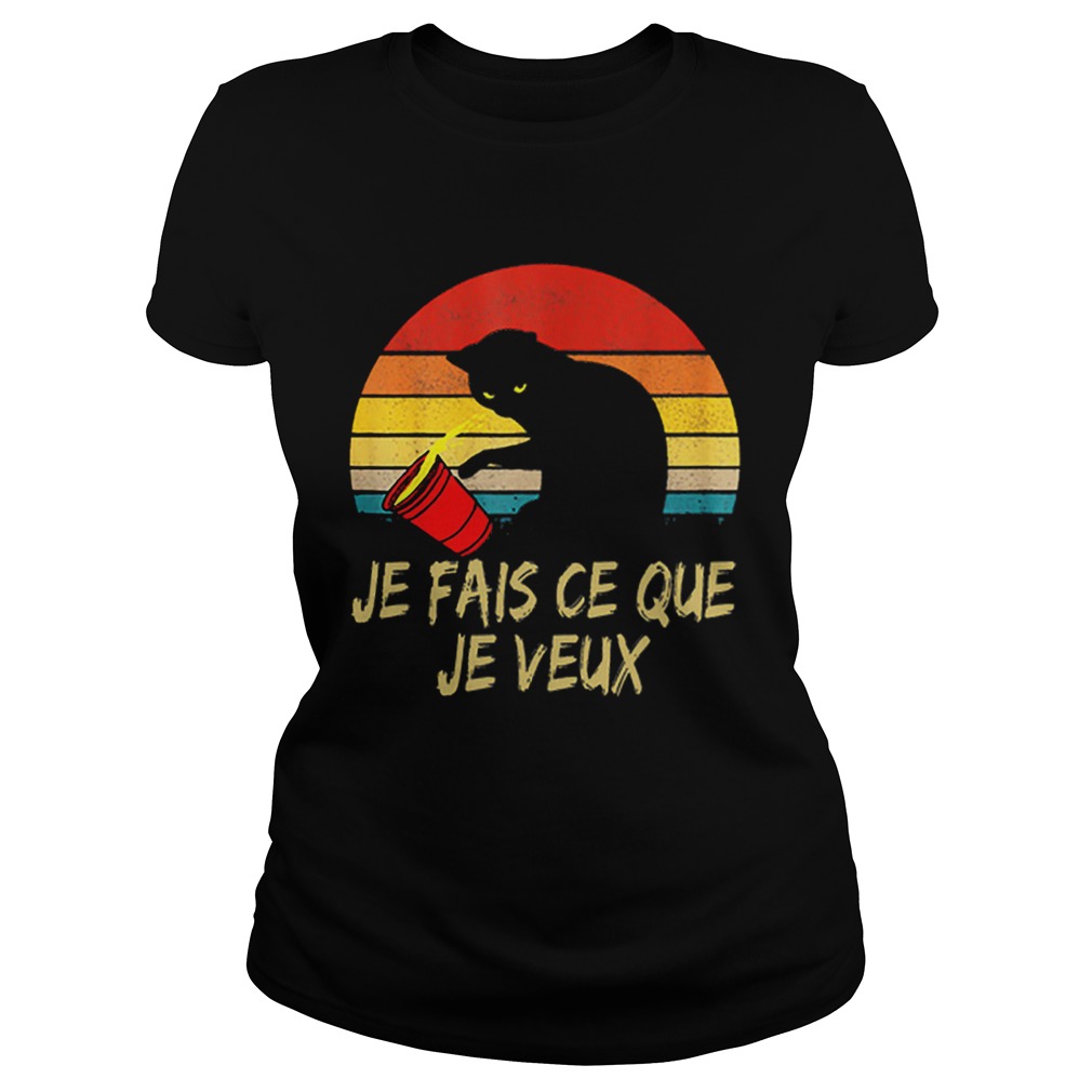 Black Cat Je Fais Ce Que Je Veux Vintage Classic Ladies