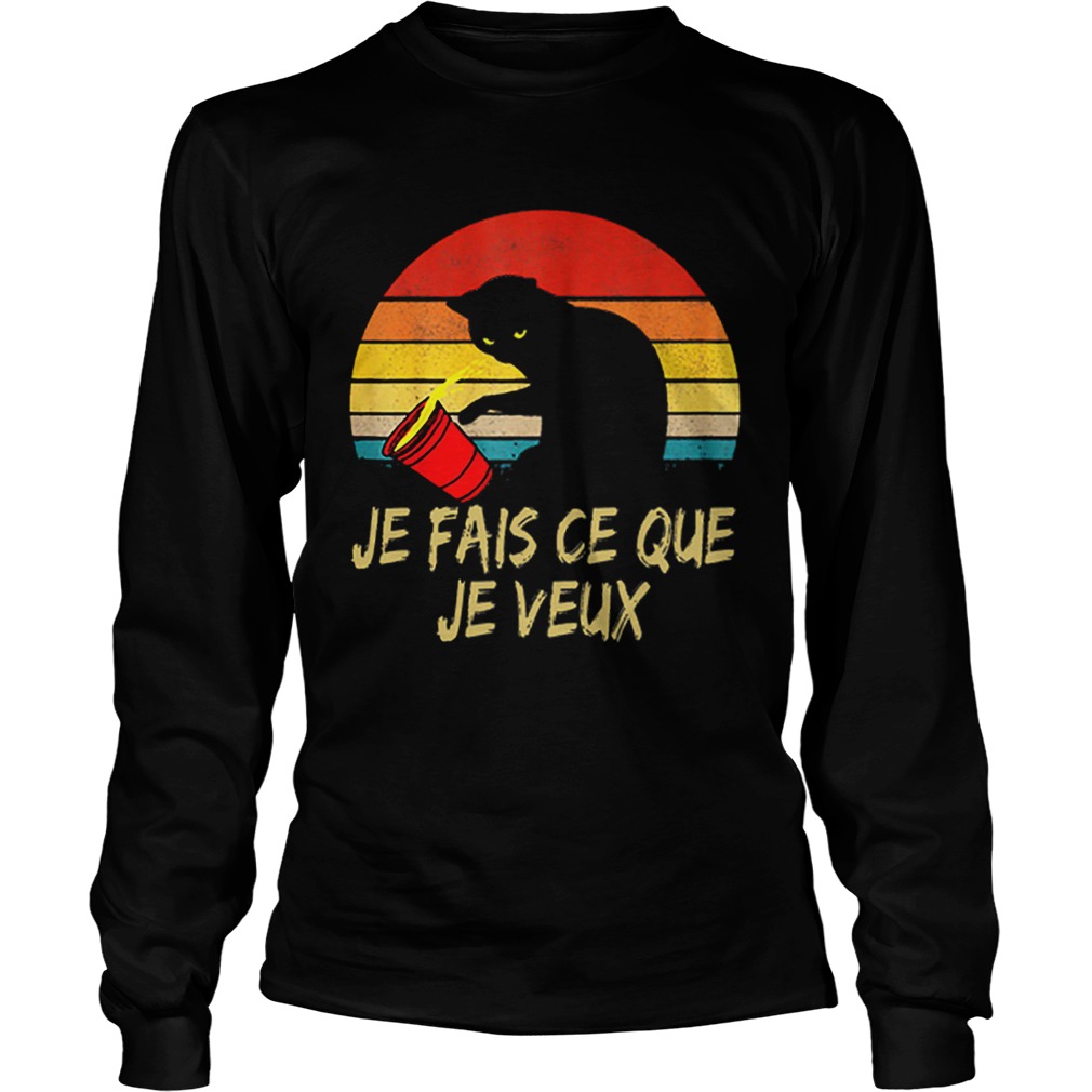 Black Cat Je Fais Ce Que Je Veux Vintage LongSleeve