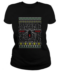 Black Widow Logo Widow Ugly Christmas  Classic Ladies