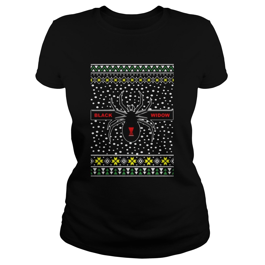 Black Widow Logo Widow Ugly Christmas Classic Ladies