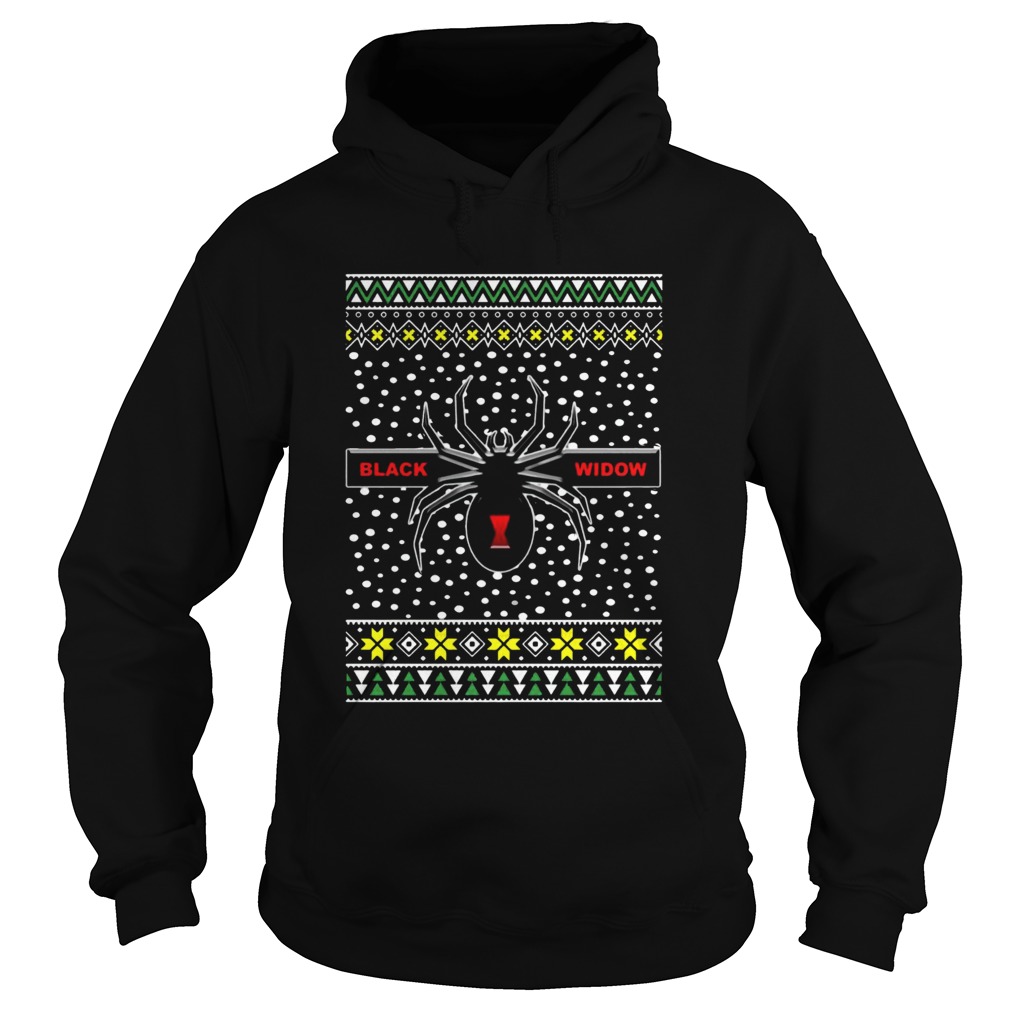 Black Widow Logo Widow Ugly Christmas Hoodie