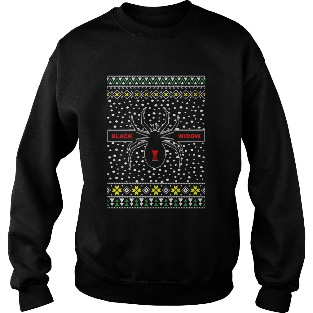 Black Widow Logo Widow Ugly Christmas Sweatshirt