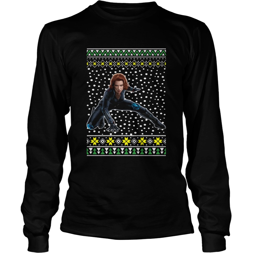 Black Widow Ugly Christmas LongSleeve