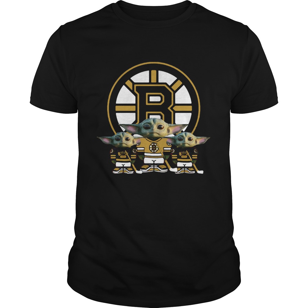 Boston Bruins logo baby Yoda shirt