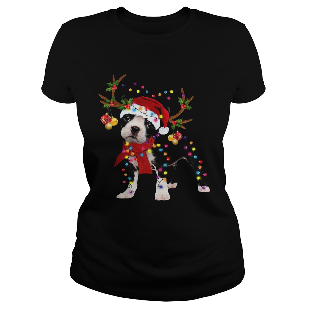 Boston Terrier Gorgeous Reindeer Christmas Classic Ladies