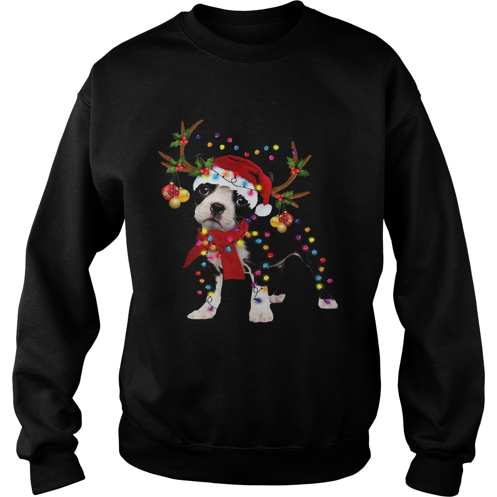 Boston Terrier Gorgeous Reindeer Christmas Sweatshirt