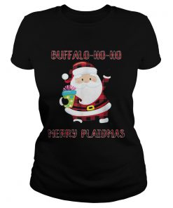 Buffalo Plaid Christmas Santa Claus Ho Ho Ho Meme  Classic Ladies