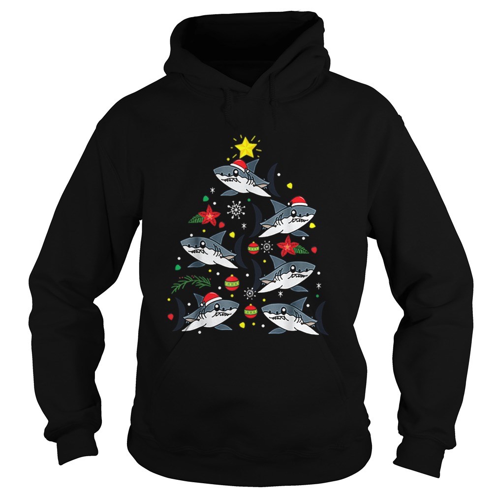 Bull Shark Christmas Ornament Tree Hoodie