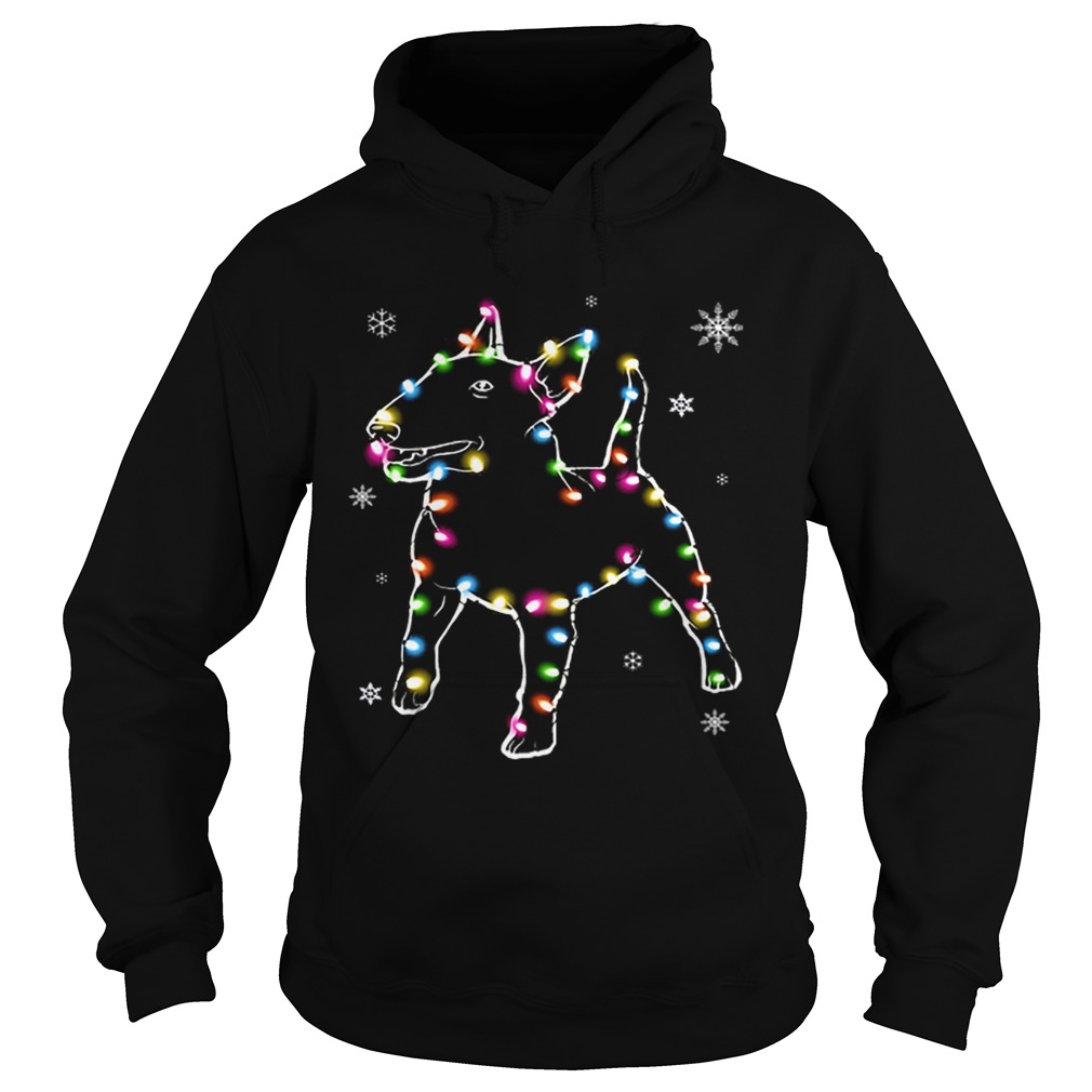 Bull Terrier Christmas lights Hoodie