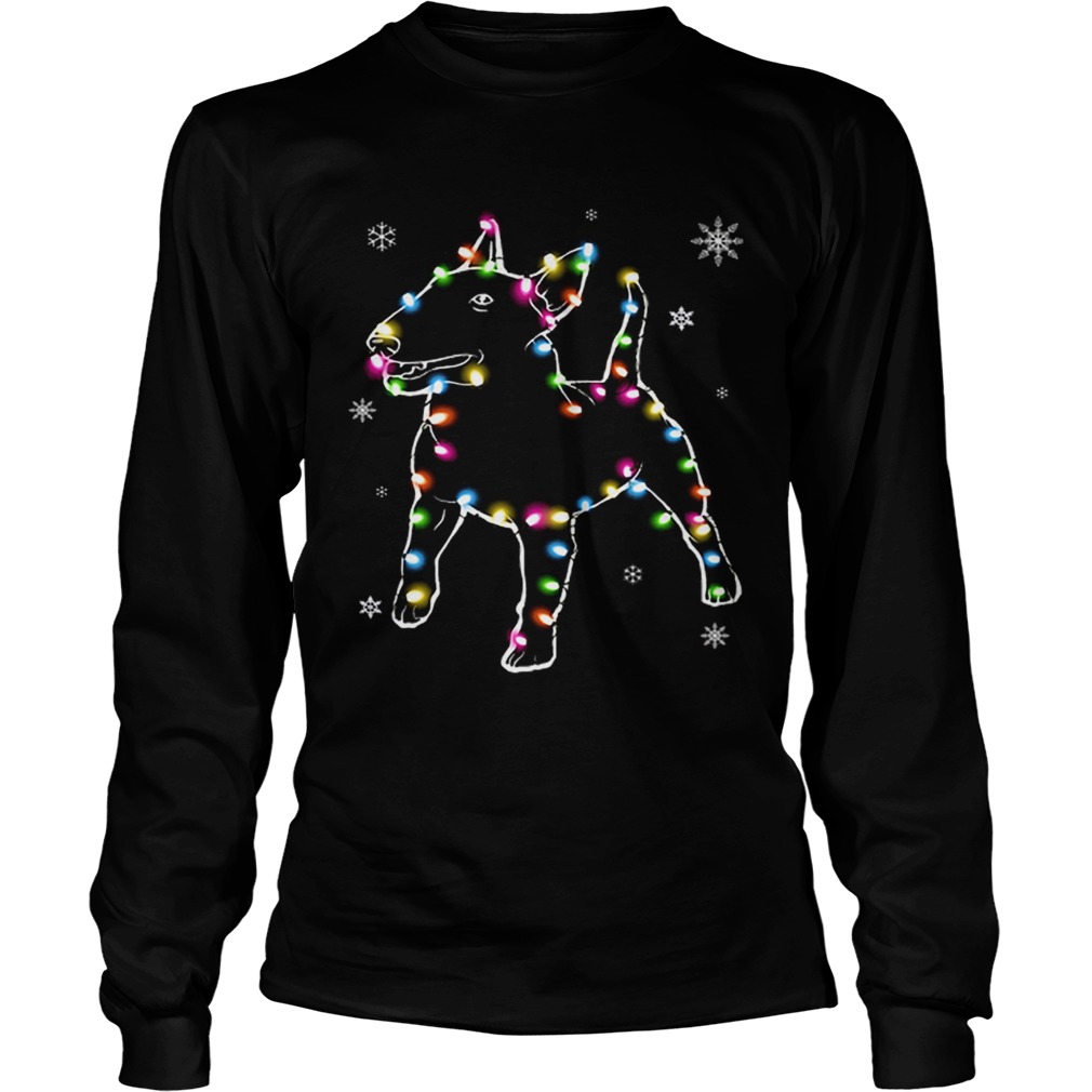 Bull Terrier Christmas lights LongSleeve