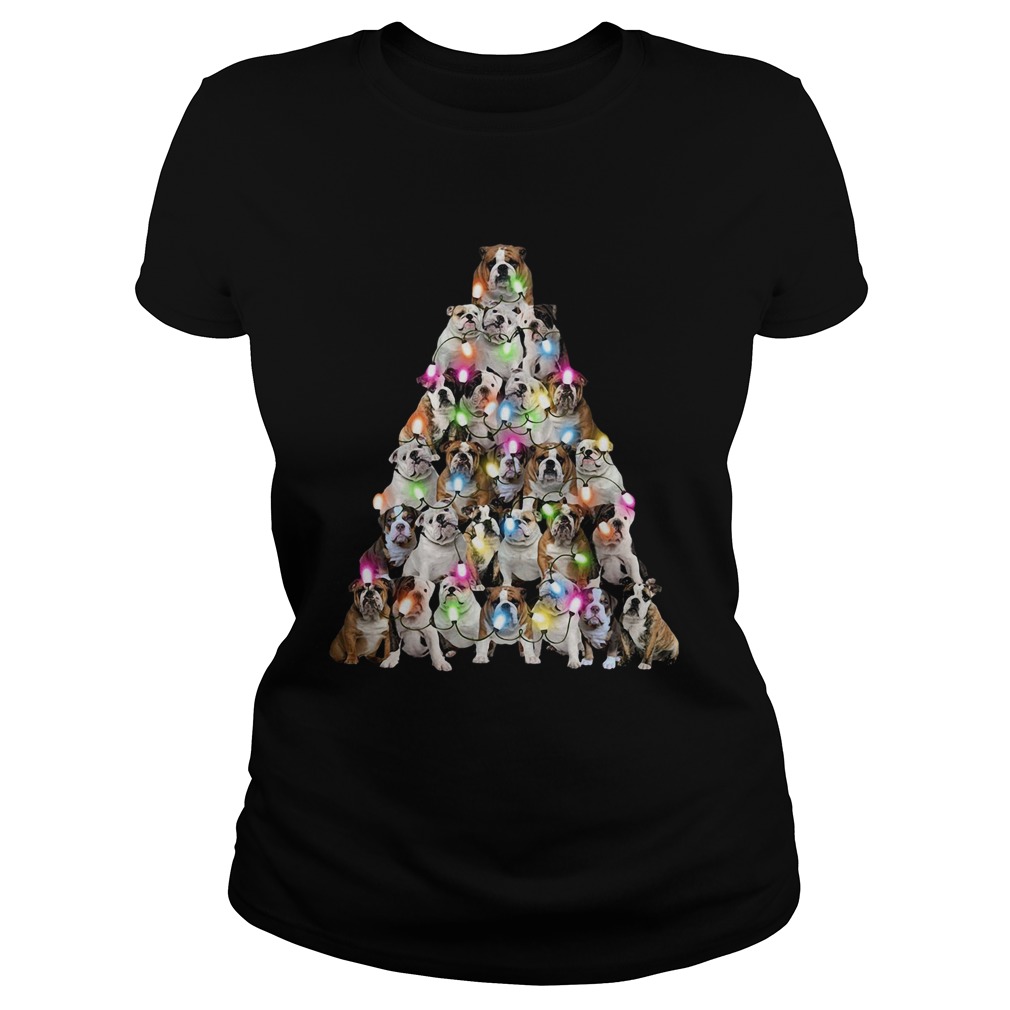 Bulldog Christmas Tree Classic Ladies