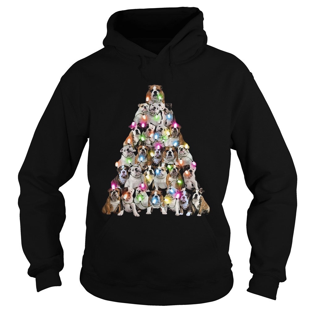 Bulldog Christmas Tree Hoodie