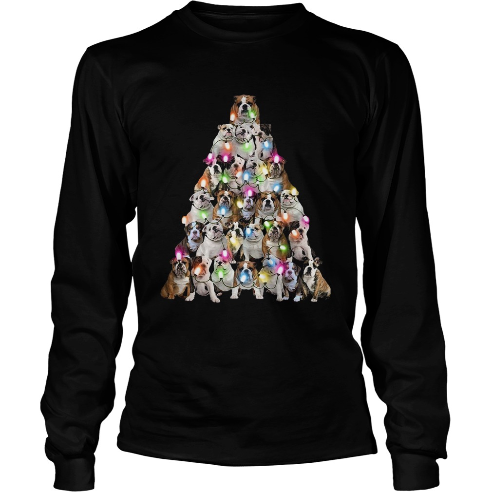 Bulldog Christmas Tree LongSleeve