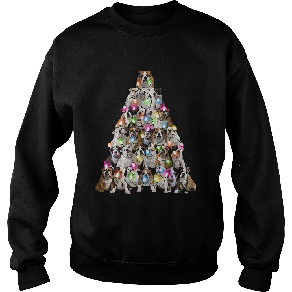 Bulldog Christmas Tree Sweatshirt