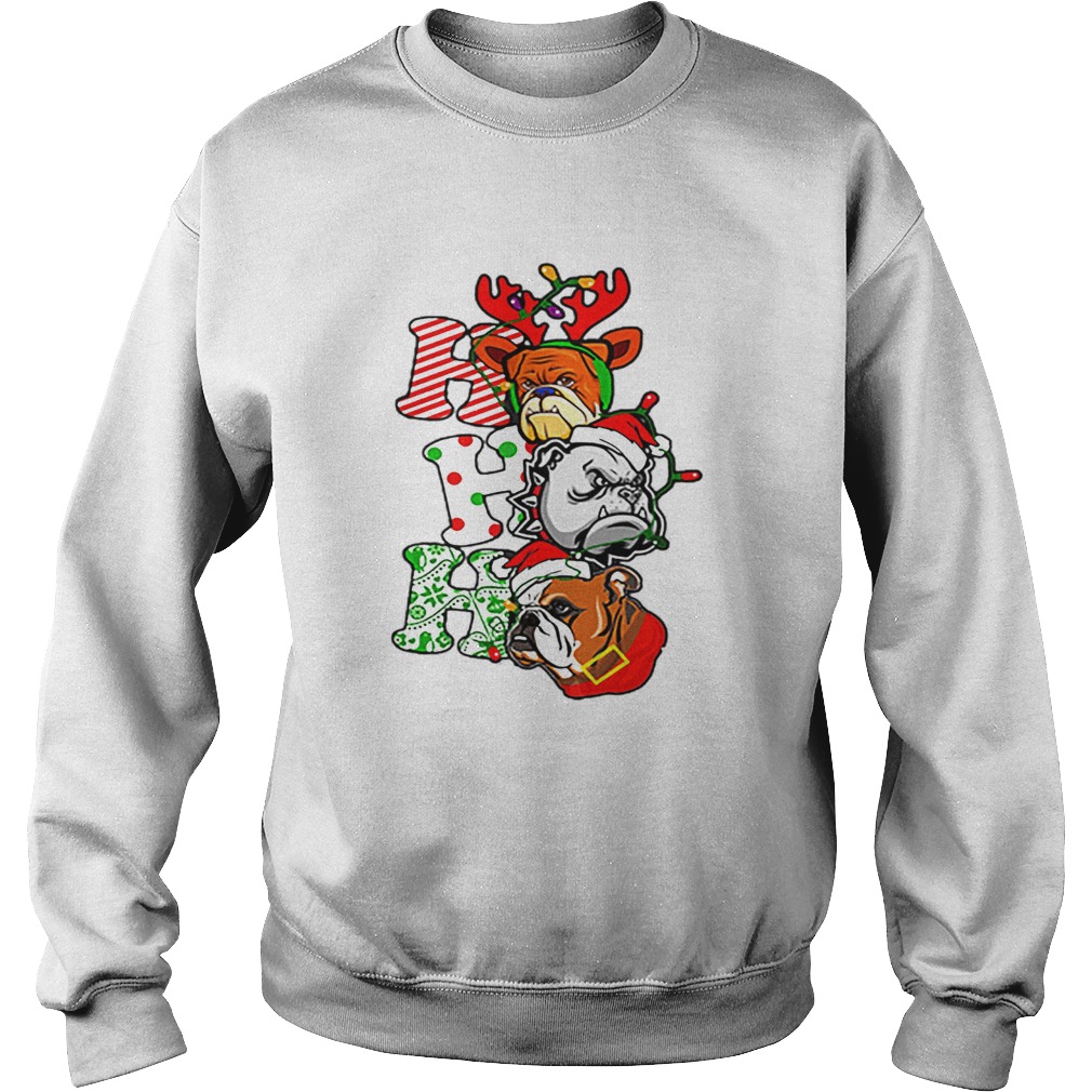 Bulldog Santa Ho Ho Ho Christmas Sweatshirt