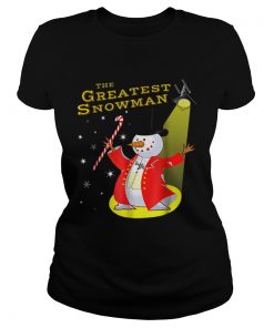 Candy Cane Greatest Snowman Funny Christmas  Classic Ladies