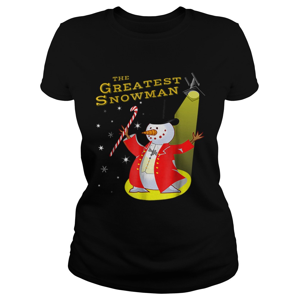 Candy Cane Greatest Snowman Funny Christmas Classic Ladies