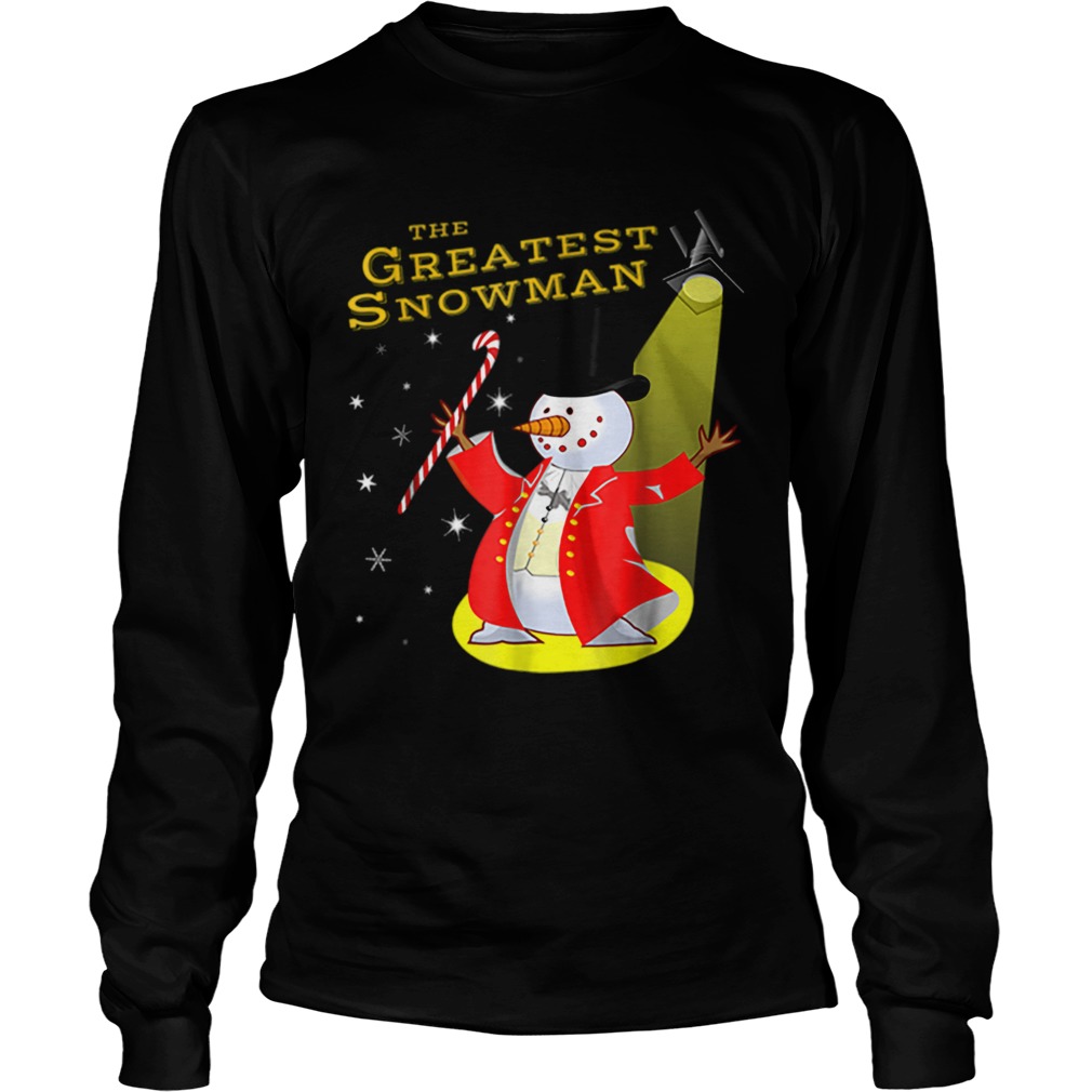 Candy Cane Greatest Snowman Funny Christmas LongSleeve