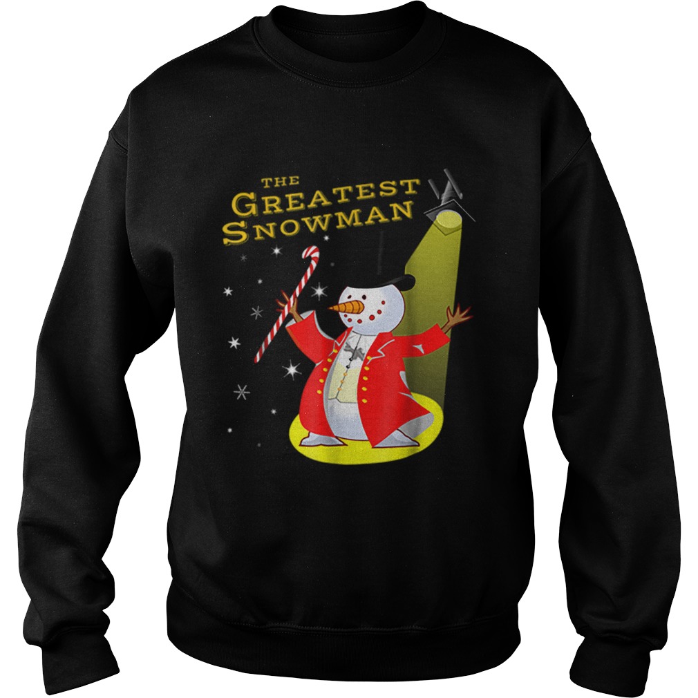 Candy Cane Greatest Snowman Funny Christmas Sweatshirt