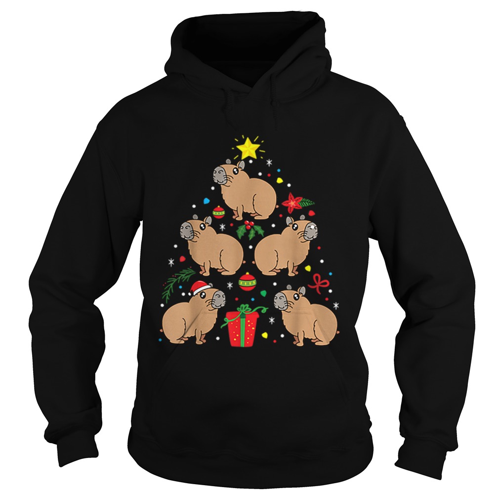 Capybara Christmas Ornament Tree Hoodie