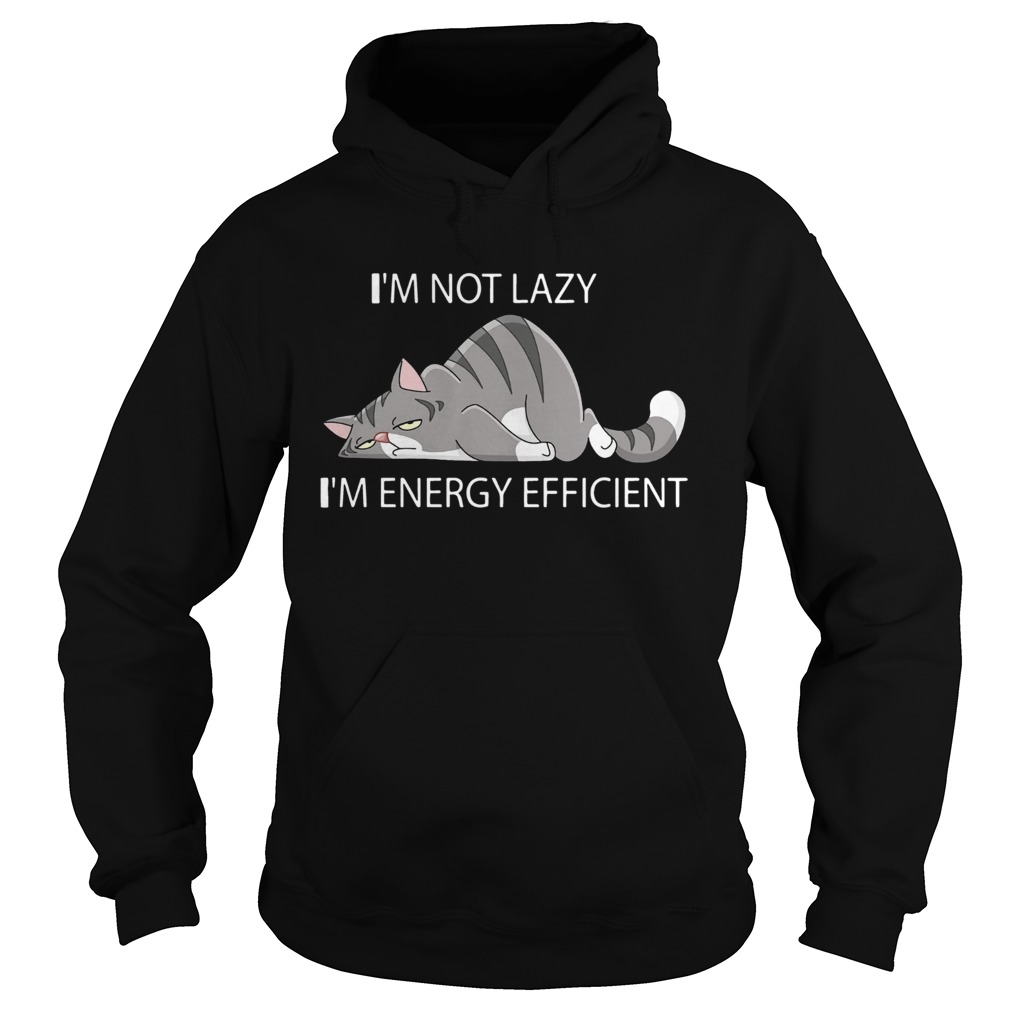 Cat Im not lazy Im energy efficient Hoodie